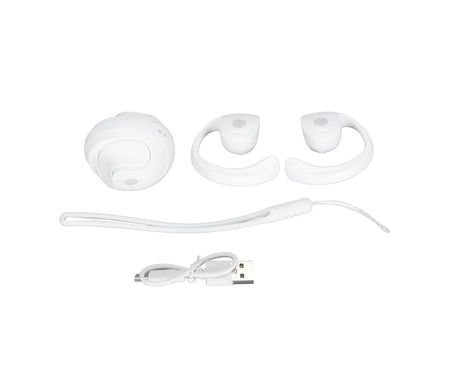 Language Translator Earhooks Bluetooth 5.3 Support 144 Languages Online Translation Wireless Earbuds Device for Music and Calling White