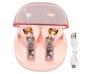 Language Translator Earbuds Support 144 Online Languages Bluetooth 5.3 Earphones Wireless Device Pink