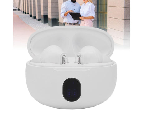 Language Translator Earbuds 144 Languages Bluetooth 5.4 Wireless Translation Device for Travel Business and Learning White