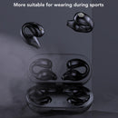 Open Ear Bluetooth Earbuds HiFi Noise Cancelling Waterproof Clip On Wireless Earphone for Cycling Driving Sports