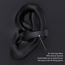 Open Ear Bluetooth Earbuds HiFi Noise Cancelling Waterproof Clip On Wireless Earphone for Cycling Driving Sports
