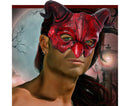 Halloween Masquerade Devil Mask Unique Scary Half Face Ram Horn Devil Mask for Halloween Costume Supplies