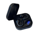 Ear Clip Bluetooth Earbuds HiFi Sound Open Ear Wireless Earphones with Power Display for Sports Running Black