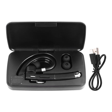 Bluetooth Earpiece Noise Canceling Waterproof Digital Power Display Wireless Headset with Charging Case for Driving