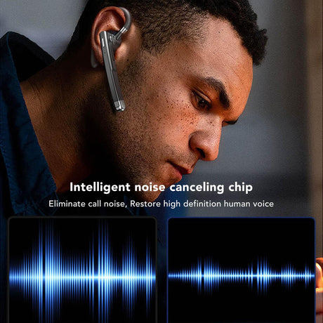 Bluetooth Earpiece Noise Canceling Waterproof Digital Power Display Wireless Headset with Charging Case for Driving