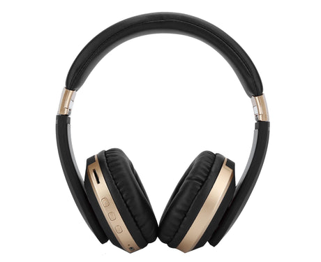 Foldable Bluetooth Headset Wireless Over Ear Stereo Headsets with Mic Gaming HeadphoneGold