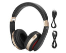 Foldable Bluetooth Headset Wireless Over Ear Stereo Headsets with Mic Gaming HeadphoneGold
