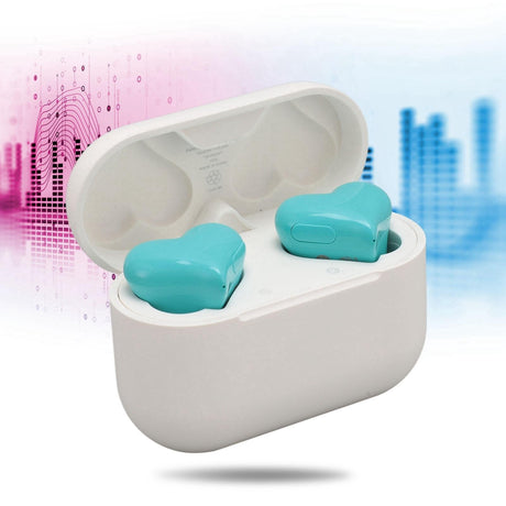 Heart Shaped Earbuds Cute Wireless Bluetooth5.3 Headphones Lightweight Noise Reduction Earbuds for Music Call Video Game