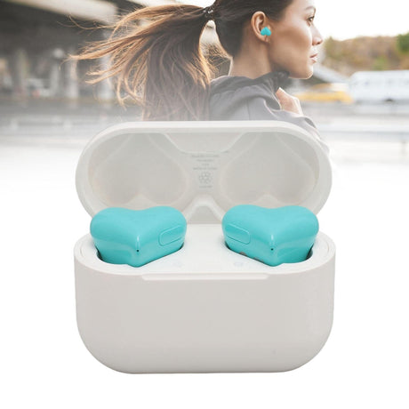 Heart Shaped Earbuds Cute Wireless Bluetooth5.3 Headphones Lightweight Noise Reduction Earbuds for Music Call Video Game