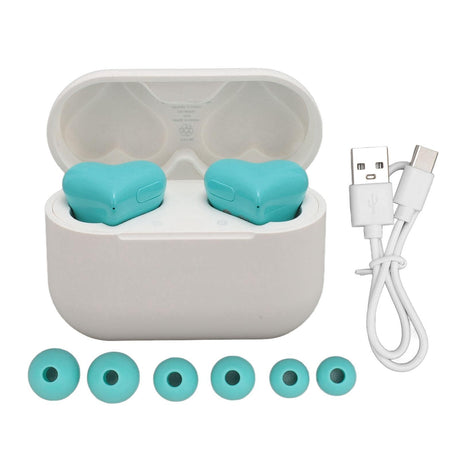 Heart Shaped Earbuds Cute Wireless Bluetooth5.3 Headphones Lightweight Noise Reduction Earbuds for Music Call Video Game