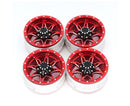 4Pcs/Set 1.9 Inch Wheel Rim Metal Parts for 1/10 Remote Crawl Car Red