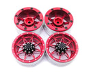 4Pcs/Set 1.9 Inch Wheel Rim Metal Parts for 1/10 Remote Crawl Car Red