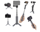 Portable Sport Camera Holder Stand Selfie Stick Mini Tripod for DJI OSMO Action Silver Grey