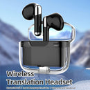 Language Translator Earbuds Bluetooth 5.3 Support 144 Languages Wireless Translator Earphone with Transparent Case Black