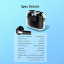 Language Translator Earbuds Bluetooth 5.3 Support 144 Languages Wireless Translator Earphone with Transparent Case Black