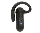 Single Ear Bone Conduction Headset Digital Display Voice Control Answering Wireless Earphone for Sports Business Black
