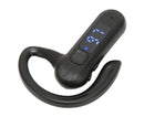 Single Ear Bone Conduction Headset Digital Display Voice Control Answering Wireless Earphone for Sports Business Black