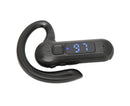 Single Ear Bone Conduction Headset Digital Display Voice Control Answering Wireless Earphone for Sports Business Black