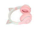 Cat Ear Bluetooth Gaming Headphones Wireless Foldable Music Headset with LED Light Detachable Microphone 3.5mm Cable Pink