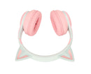 Cat Ear Bluetooth Gaming Headphones Wireless Foldable Music Headset with LED Light Detachable Microphone 3.5mm Cable Pink