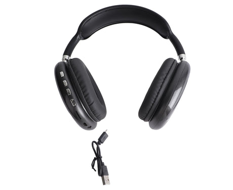 Wireless Bluetooth Headset Bluetooth 5.0 and EDR Stereo Noise Cancelling Lightweight Foldable Bluetooth Headphone Black Type 1