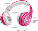 babies Bluetooth Headphones - Volume Limited Foldable - Wireless Headphones with Mic