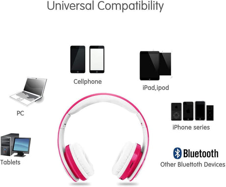 babies Bluetooth Headphones - Volume Limited Foldable - Wireless Headphones with Mic