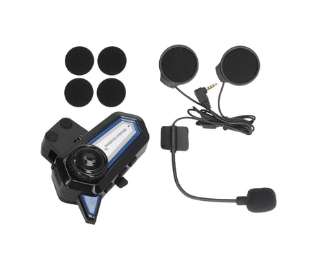 BT31 Motorcycle Bluetooth Helmet Headset Wireless Hands Free Stereo Waterproof Noise Cancelling Headset with Flashlight