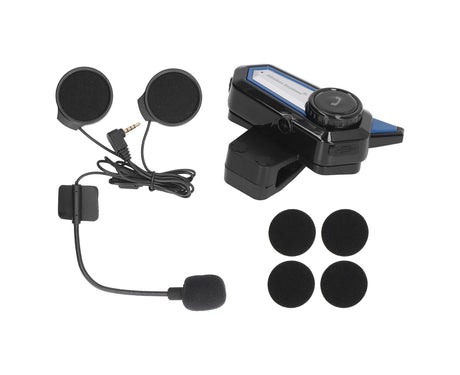 BT31 Motorcycle Bluetooth Helmet Headset Wireless Hands Free Stereo Waterproof Noise Cancelling Headset with Flashlight
