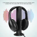 5 in 1 FM Wireless Headset Built in Microphone Earphone Headset with Charging Stand