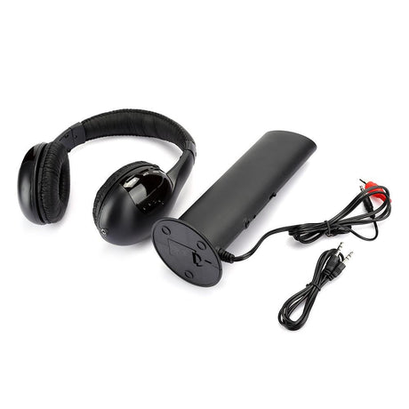 5 in 1 FM Wireless Headset Built in Microphone Earphone Headset with Charging Stand