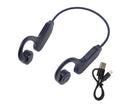 Bone Conduction Headphones Bluetooth 5.3 LED Digital Display IPX5 Waterproof Wireless Earphones for Sports Blue