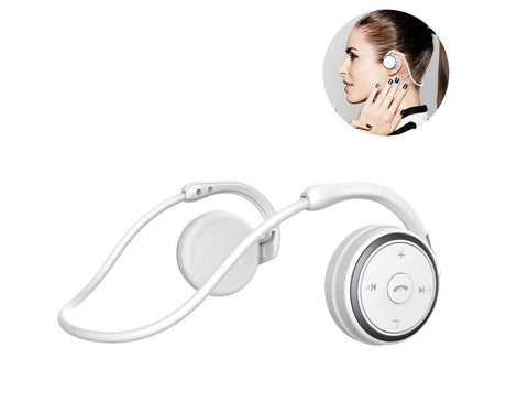 Neckband Headphones - Lightweight Foldable - Wireless Sweatproof Sports Headset with Mic