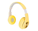 Bluetooth Headset Noise Reduction Foldable Over Ear Wireless Headphone with Colorful Light for Phone Laptop Yellow