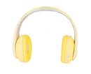 Bluetooth Headset Noise Reduction Foldable Over Ear Wireless Headphone with Colorful Light for Phone Laptop Yellow