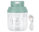 Mini Vegetable Cutter 250ml Electric Garlic Masher Crusher Grinder Kitchen AccessoryGreen
