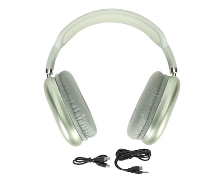 Wireless Bluetooth Headphones Adjustable Foldable Headsets with Microphone for Laptop Phone Work School Travel Sports Green