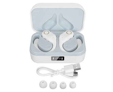 Bluetooth Translator Earbuds 144 Languages Noise Reduction Stereo Wireless Translation Headphones with Charging Case White