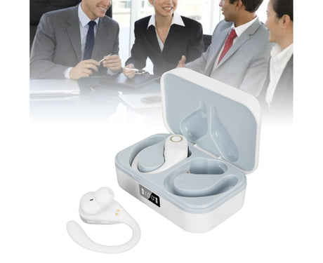 Bluetooth Translator Earbuds 144 Languages Noise Reduction Stereo Wireless Translation Headphones with Charging Case White
