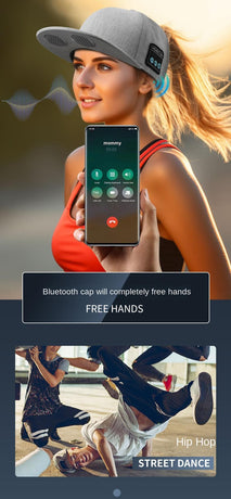 Dark Blue Wireless Bluetooth Hat - Sports Cap with Dual Speakers, Bluetooth 5.4,Outdoor Music Hat for Running,Jogging,and Sports