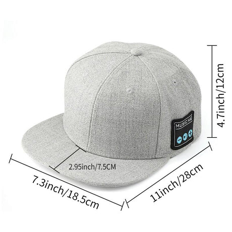 Light Gray Wireless Bluetooth Hat - Sports Cap with Dual Speakers, Bluetooth 5.4,Outdoor Music Hat for Running,Jogging,and Sports