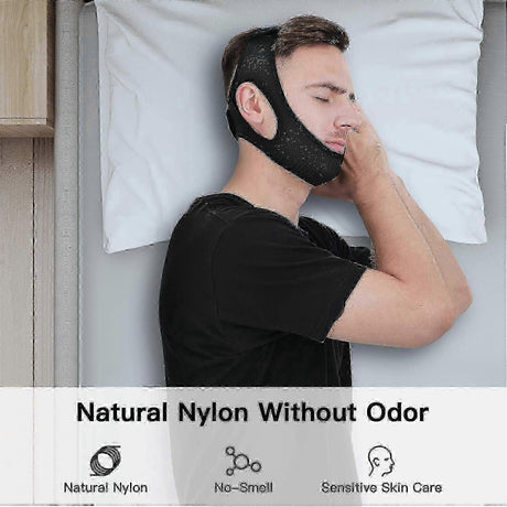Anti Snore Chin Strap [upgraded 2023], Vosaro Snoring Solution Effective Anti Snore Device, Adjustable And Breathable Stop Snoring Head Band For Men & Women