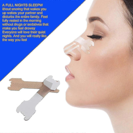 Nasal Strips For Snore Relief - Breathe Better, Sleep Better, 55mm X 16mm