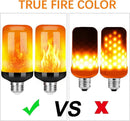 2pcs LED Flame Effect Fire Light Bulb Upgraded 4 Modes Flickering Fire Christmas Decorations Lights