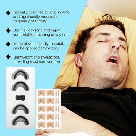 45Pcs Grip Nose Patch Set Reduces Snoring and Nasal Discomfort Sleep Care