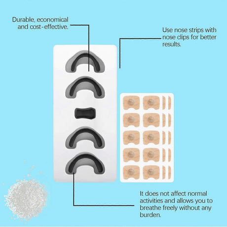 45Pcs Grip Nose Patch Set Reduces Snoring and Nasal Discomfort Sleep Care