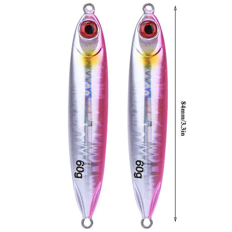 2Pcs Simulation Fish Shape Lure Bait Fishing Tackle Vivid Swimming Posturepink