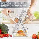 Kitchen secure Mandolin Vegetable Slicer With Adjustable Blades With Container