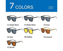 Retro Sunglasses Women Men Fashion Square Sun Glasses Ladies Luxury Brand Female  Male UV400 - Bright Black
