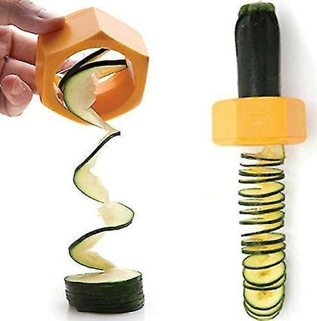 2pcs Creative Kitchen Gadget Spiral Cucumber Slicer Nut Shape Vegetable Cutter